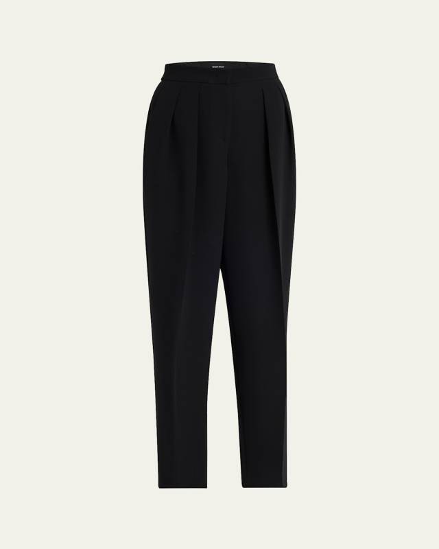 Pleated Silk Trousers
